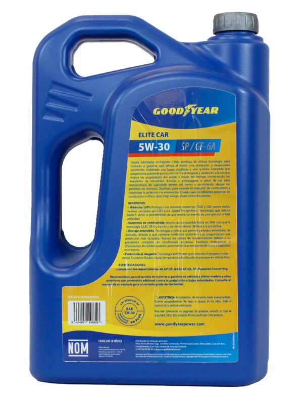 Caja de 4 piezas de Aceite mineral para motor a gasolina  Goodyear Elite Car Expert 5W-30API SP, 5 Litros