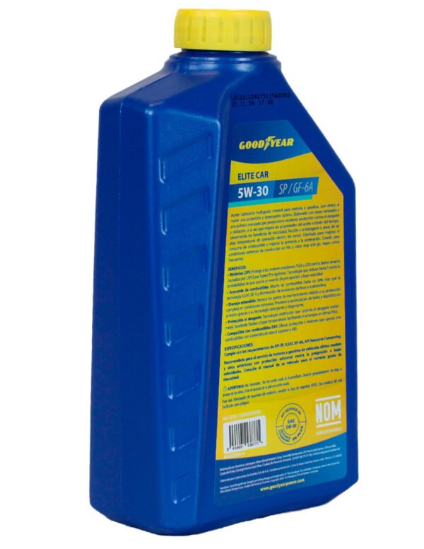 GY5115W30830950_2P Aceite mineral Goodyear Elite Car Expert 5W-30 para motor a gasolina API SP , 950 ml