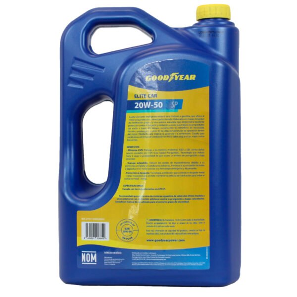 Aceite mineral para motor a gasolina Goodyear Elite Car Expert 20w-50  API SP, 5 litros