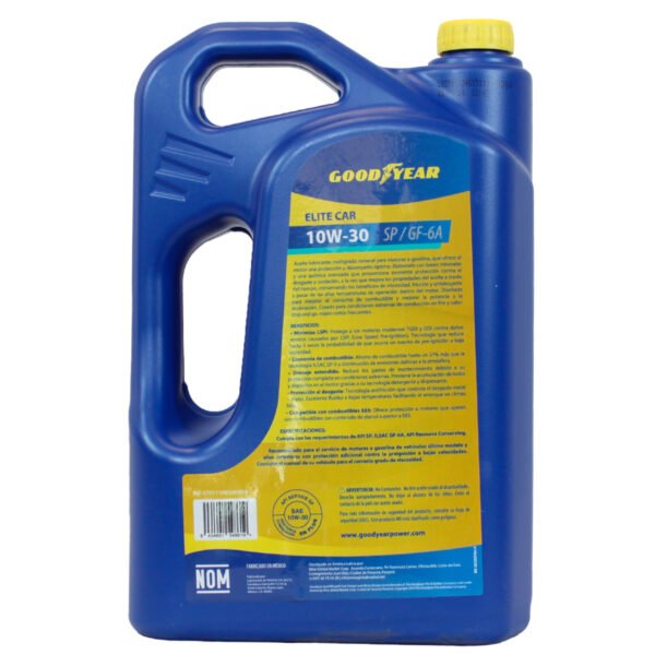 Aceite mineral para motor a gasolina Goodyear Elite Car Expert 10W-30  API SP, 5 Litros