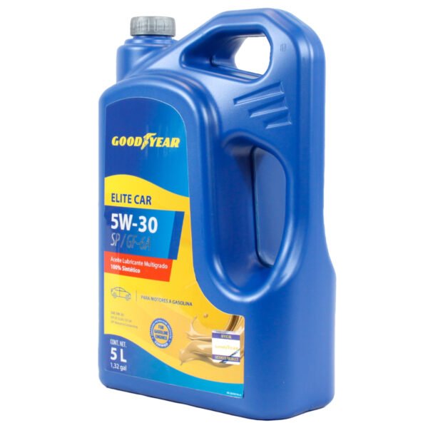 Aceite Sintetico Goodyear Elite Car 5W-30  para motor a gasolina API SP, 5 Litros